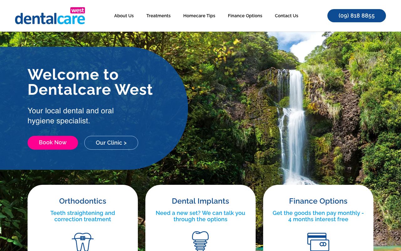 Preview of Dental Care West's website