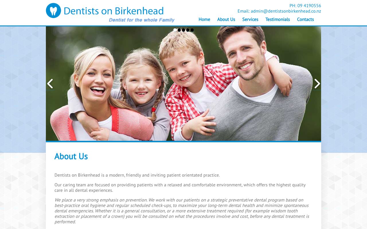 Preview of Dentist on Birkenhead's website