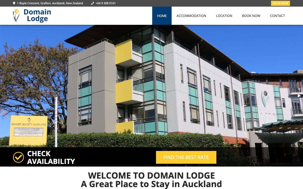 Preview of Domain Lodge's website