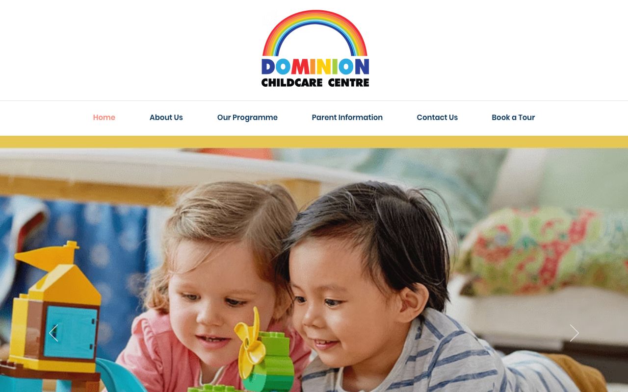 Preview of Dominion Child Care Centre's website