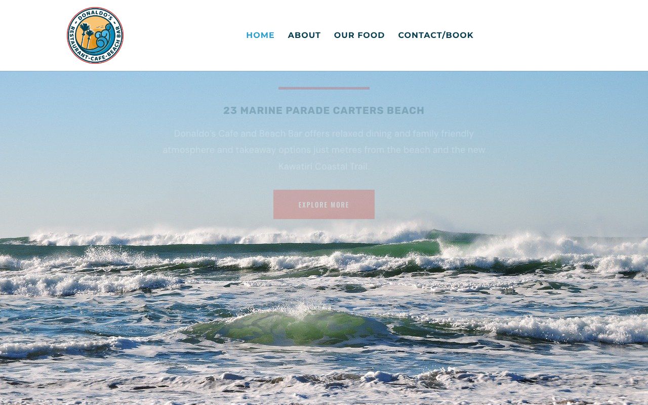 Preview of Donaldos Cafe & Bar's website