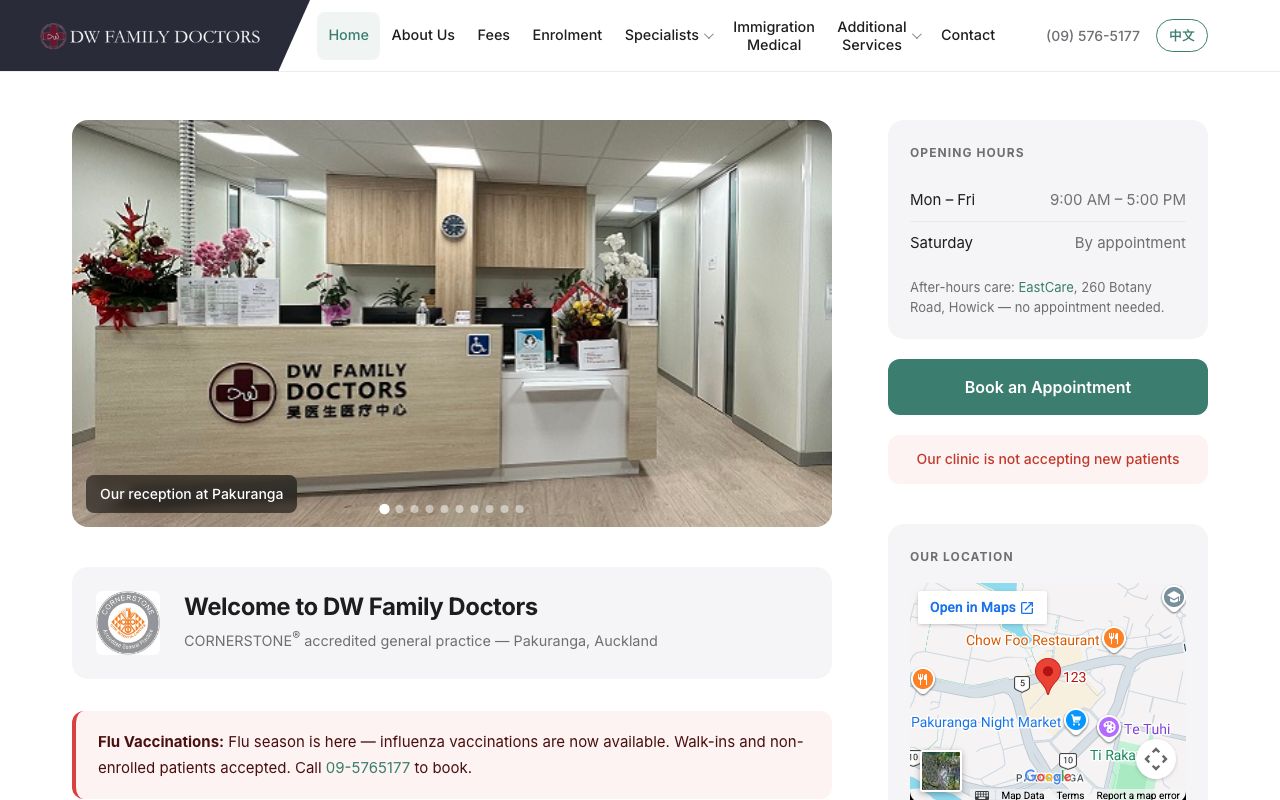 Preview of DW Family Doctors's website