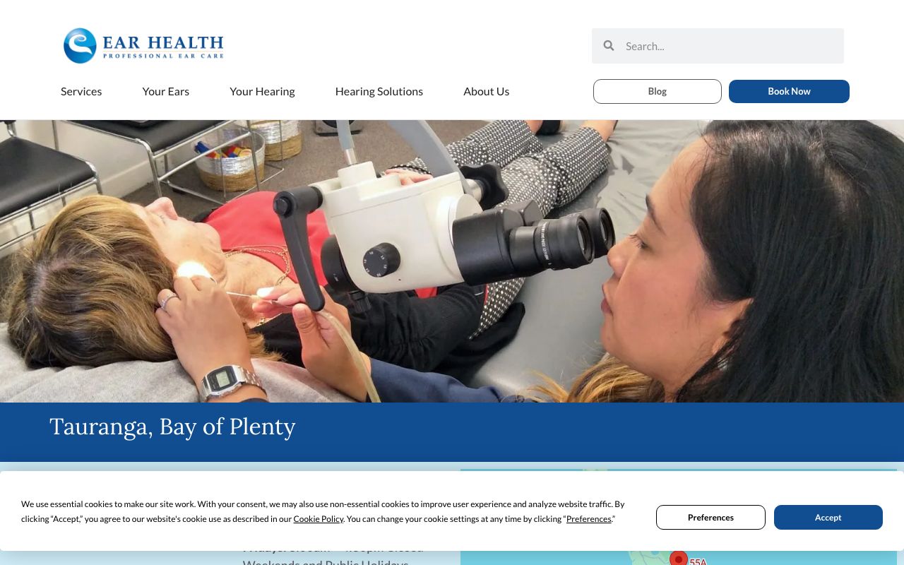 Preview of Ear Health Tauranga's website