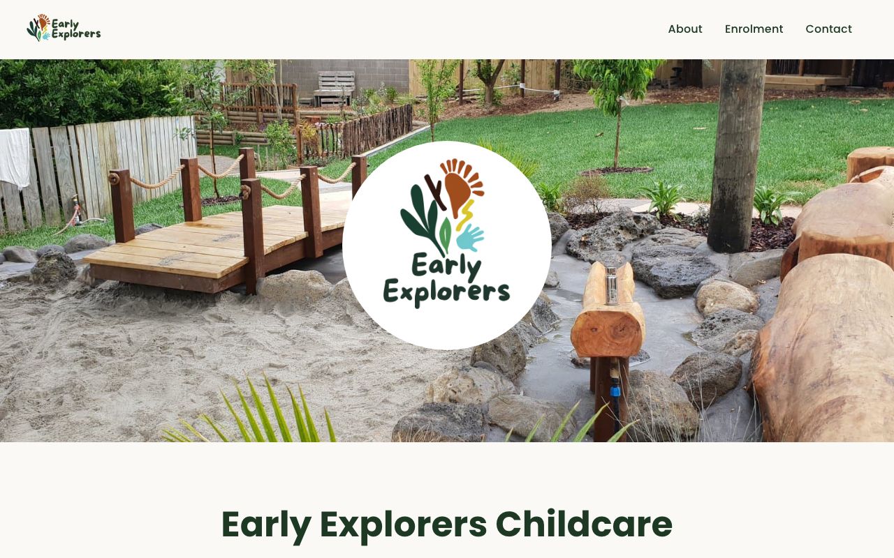 Preview of Early Explorers Childcare Centre's website