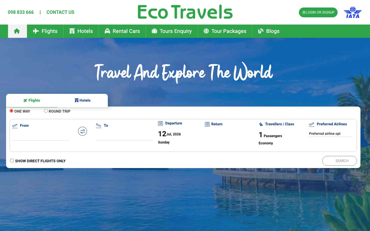 Preview of Eco Travels's website