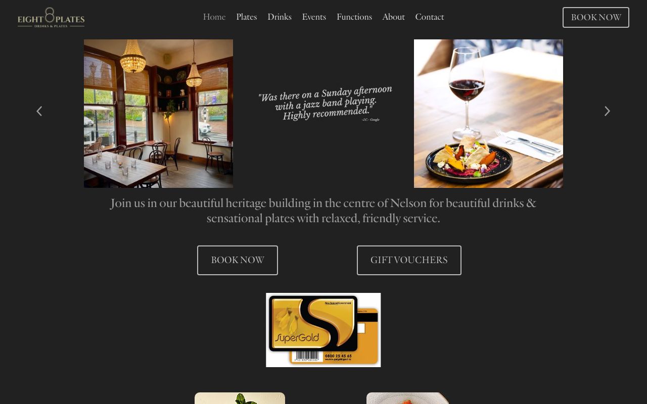 Preview of Eight Plates's website