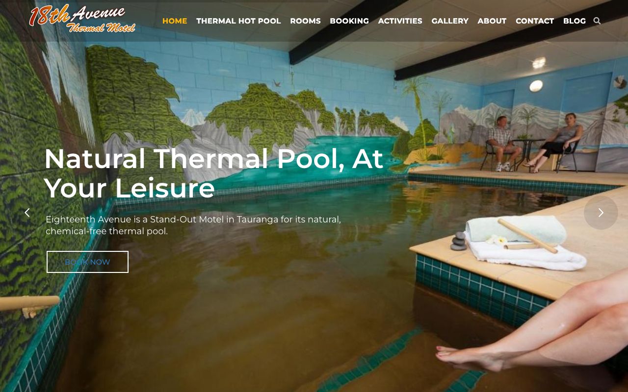 Preview of Eighteenth Avenue Thermal Motel's website