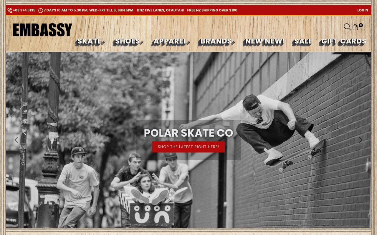 Preview of Embassy's website