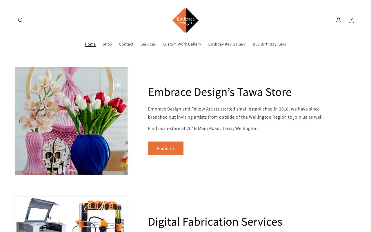 Preview of Embrace Design's website