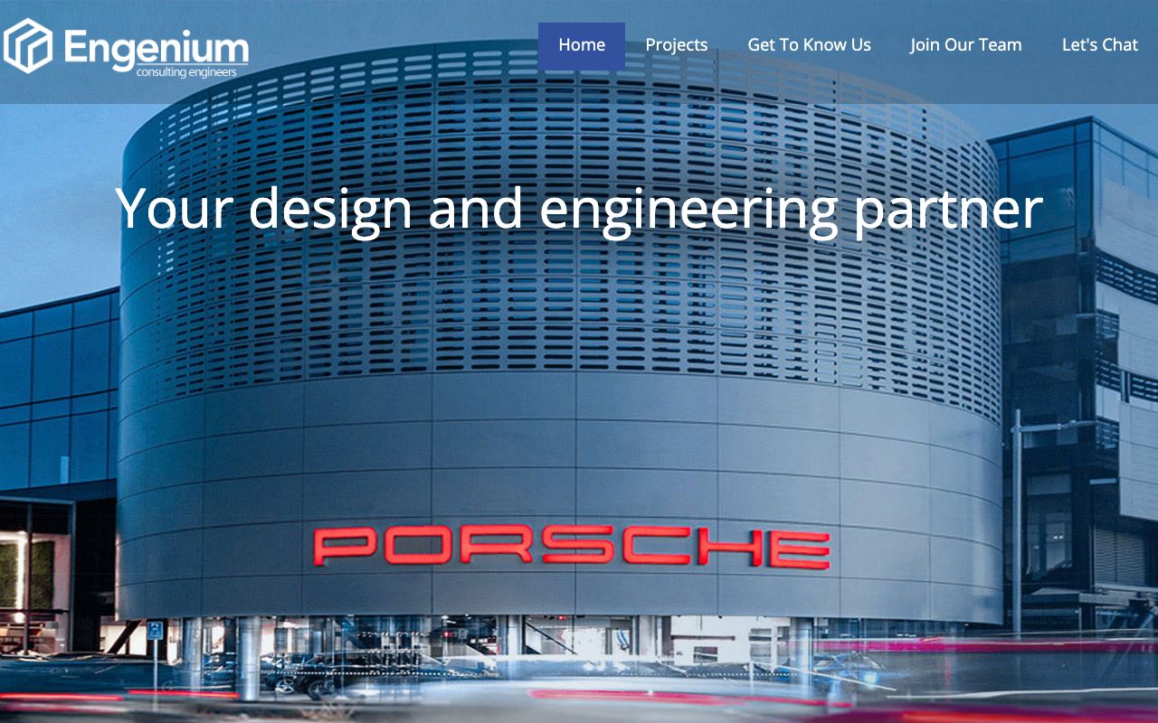 Preview of Engenium's website