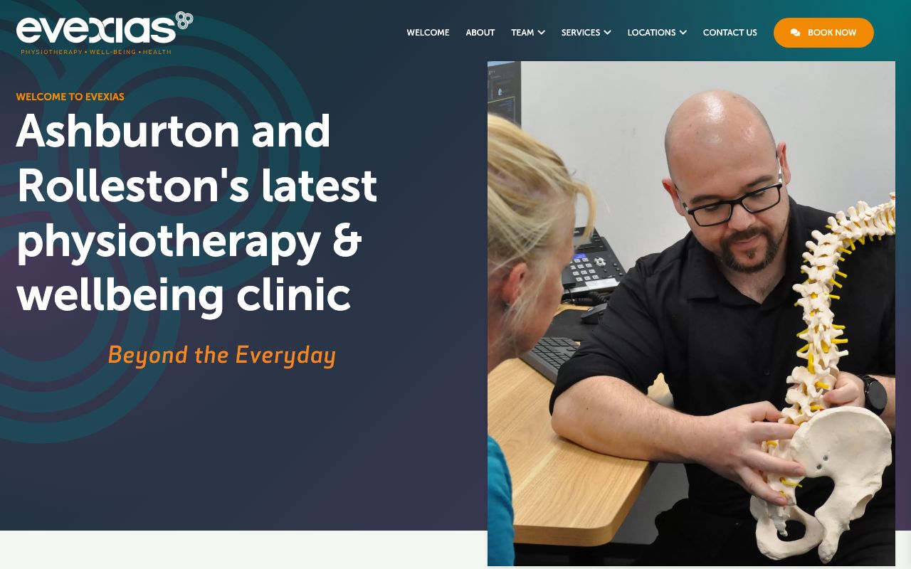Preview of Evexias's website
