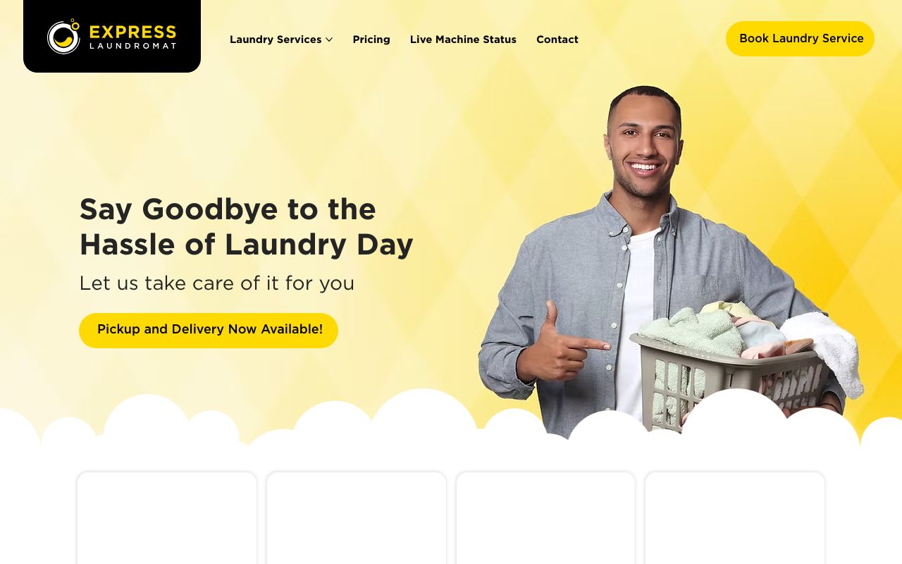 Preview of Express Laundromat's website