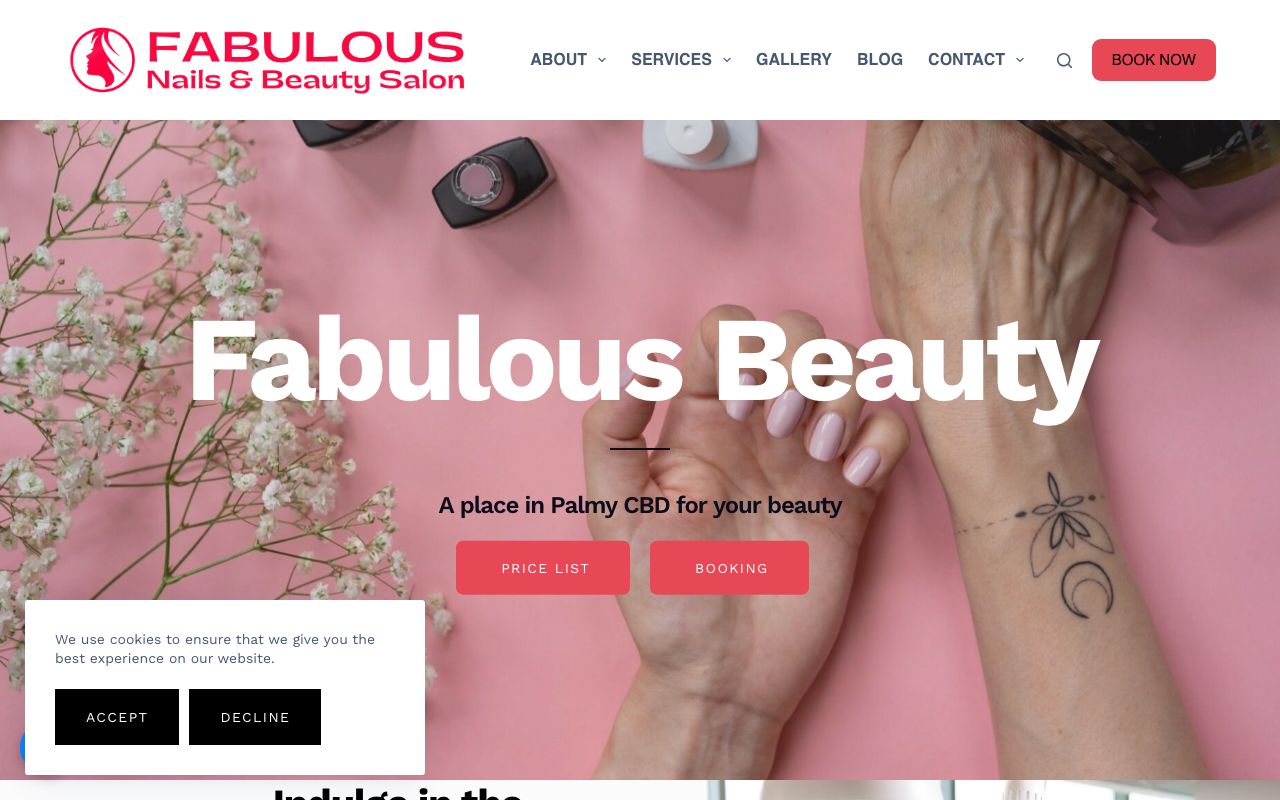 Preview of Fabulous Nails & Beauty Salon's website