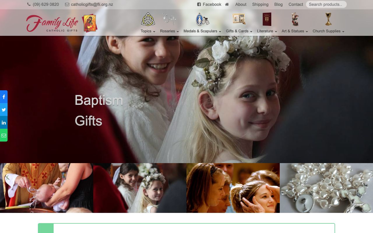 Preview of Family Life Catholic Gifts's website