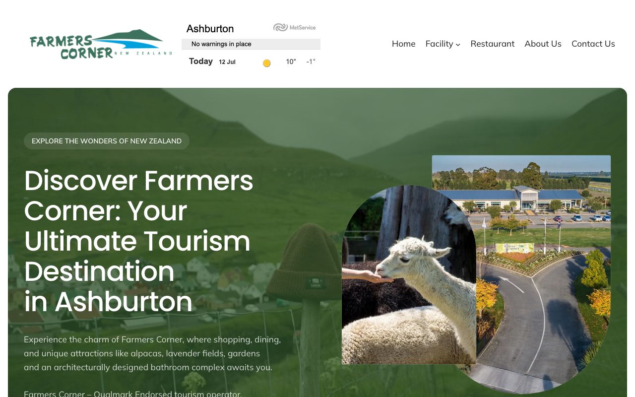 Preview of Farmers Corner's website