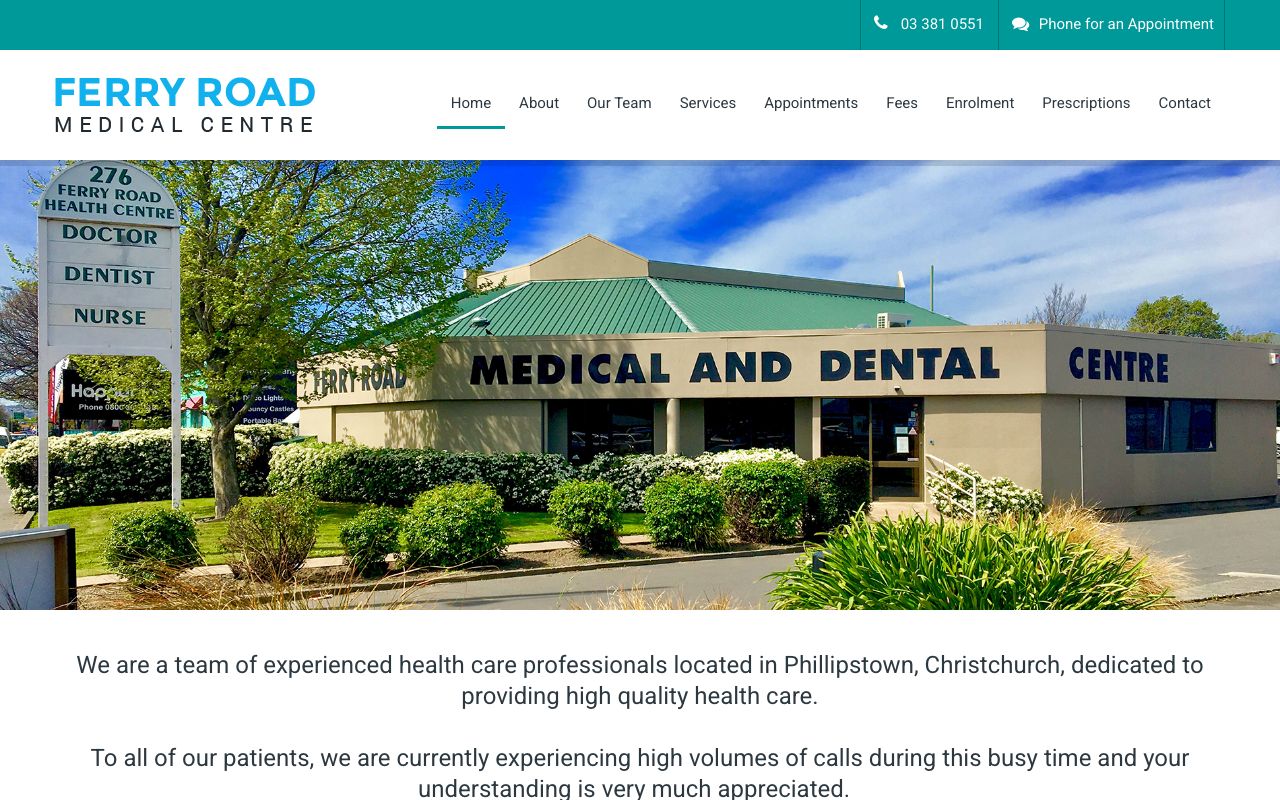 Preview of Ferry Road Medical Centre's website