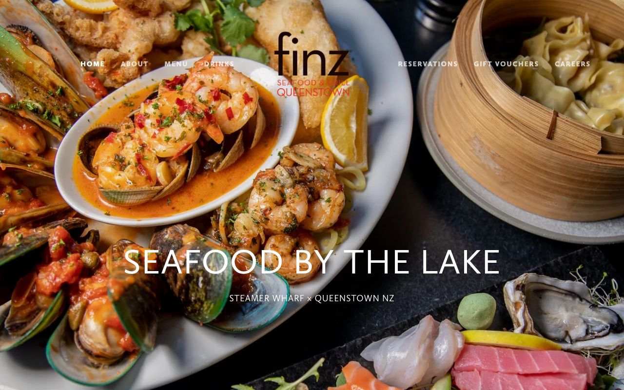 Preview of Finz Seafood & Grill's website