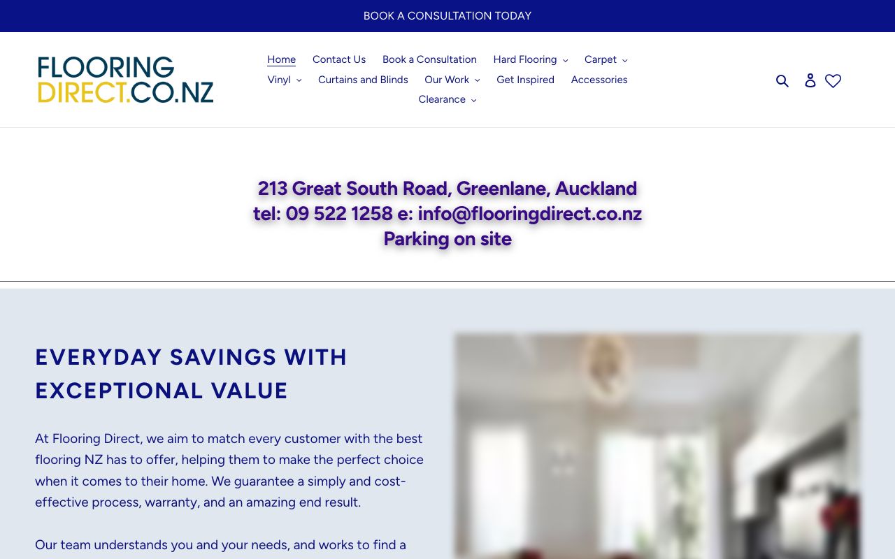Preview of Flooring Direct's website
