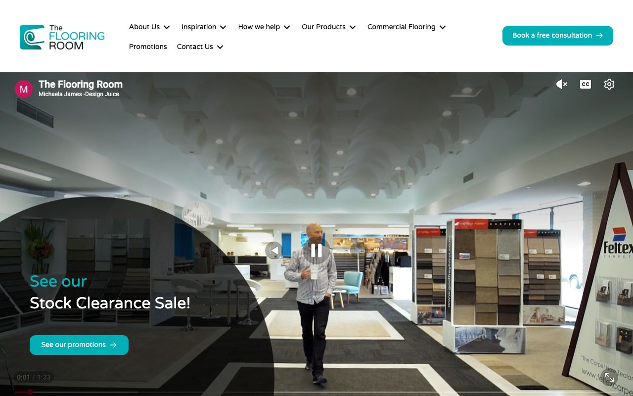 Preview of Flooring Room's website