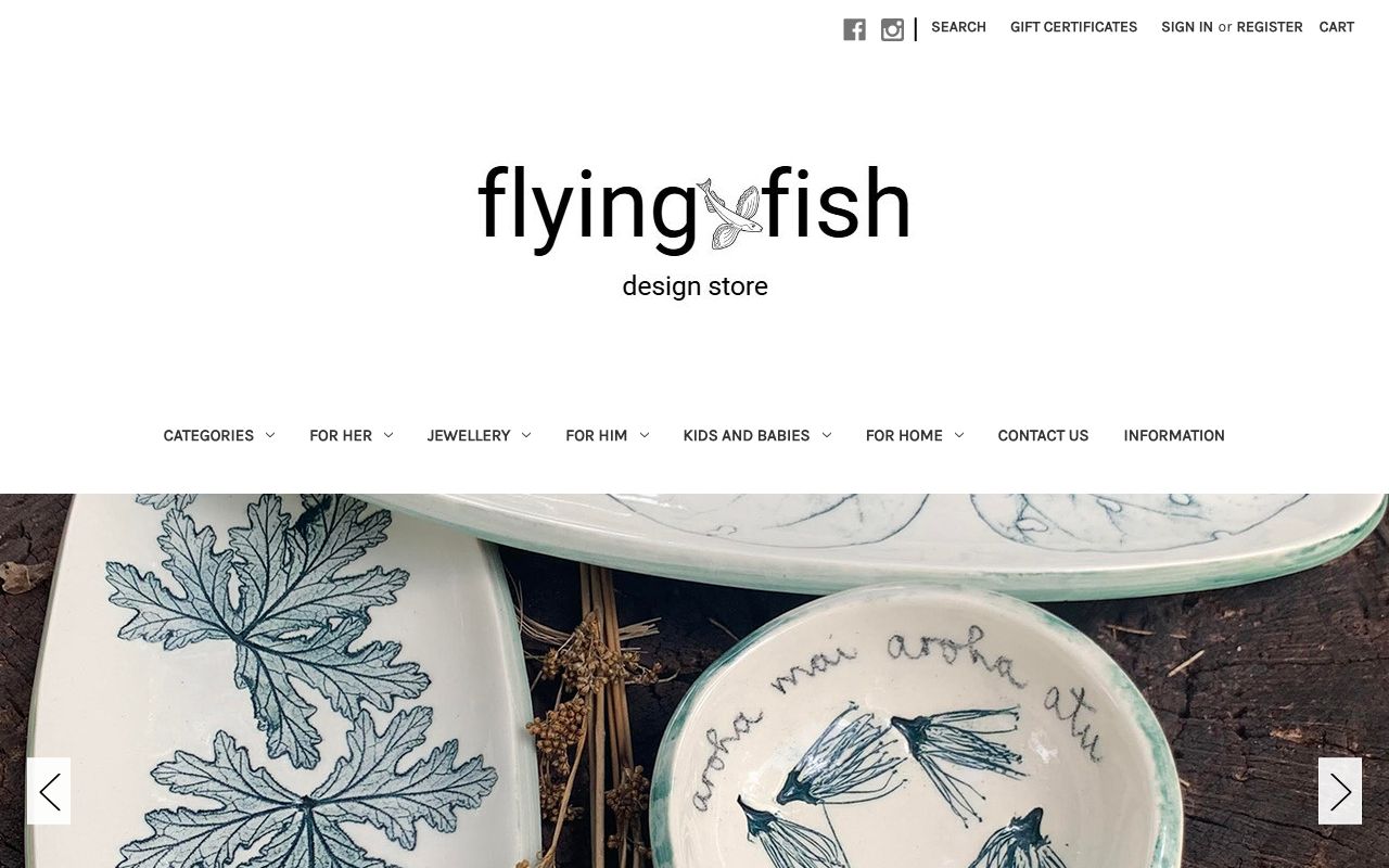 Preview of Flying Fish's website