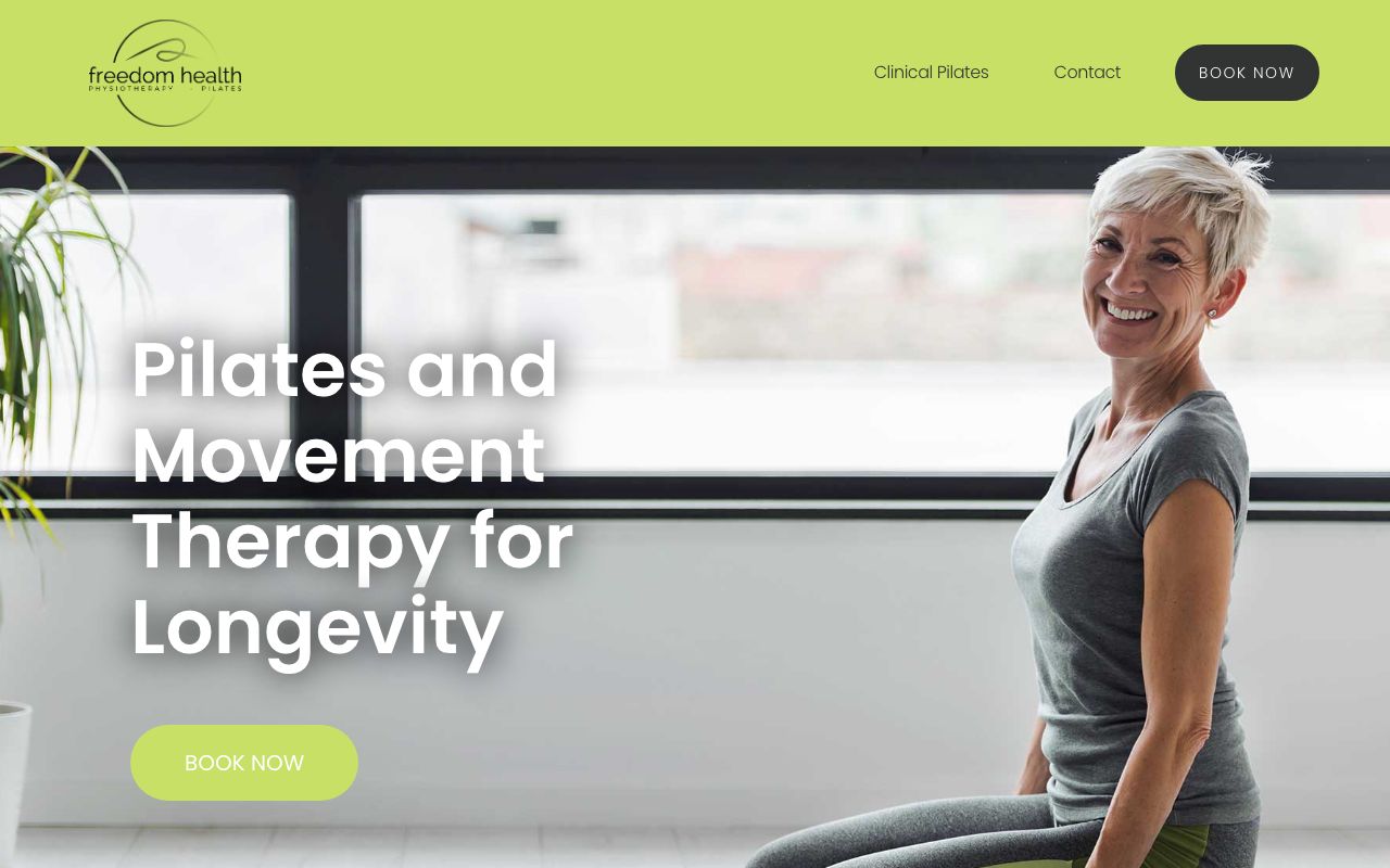 Preview of Freedom Health's website