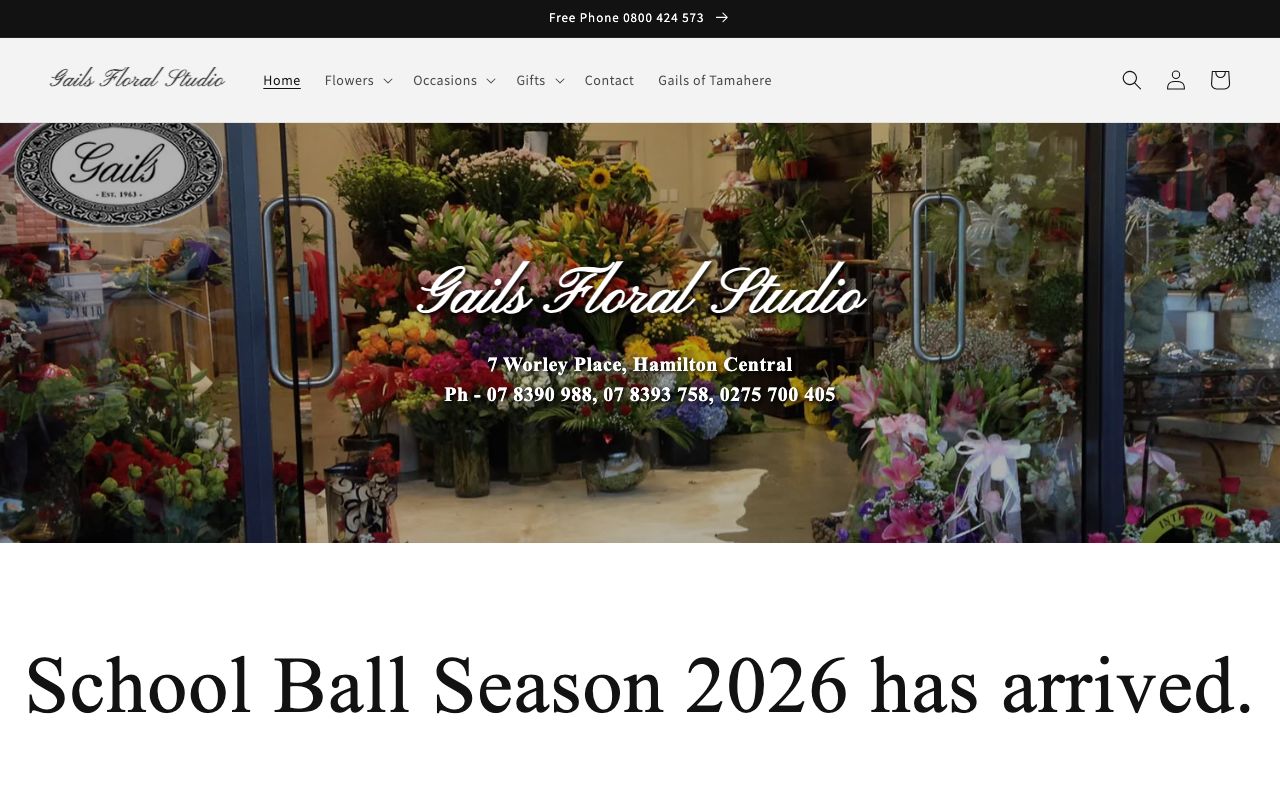 Preview of Gails Floral's website