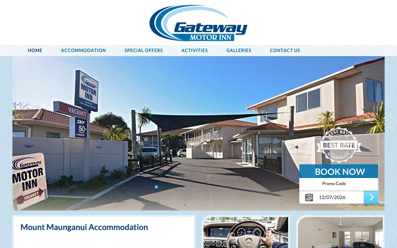 Preview of Gateway Motor Inn's website