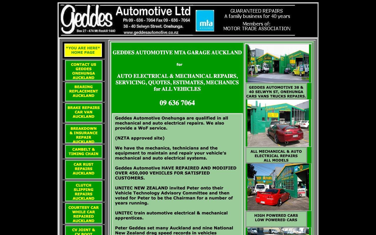 Preview of Geddes Automotive Ltd's website