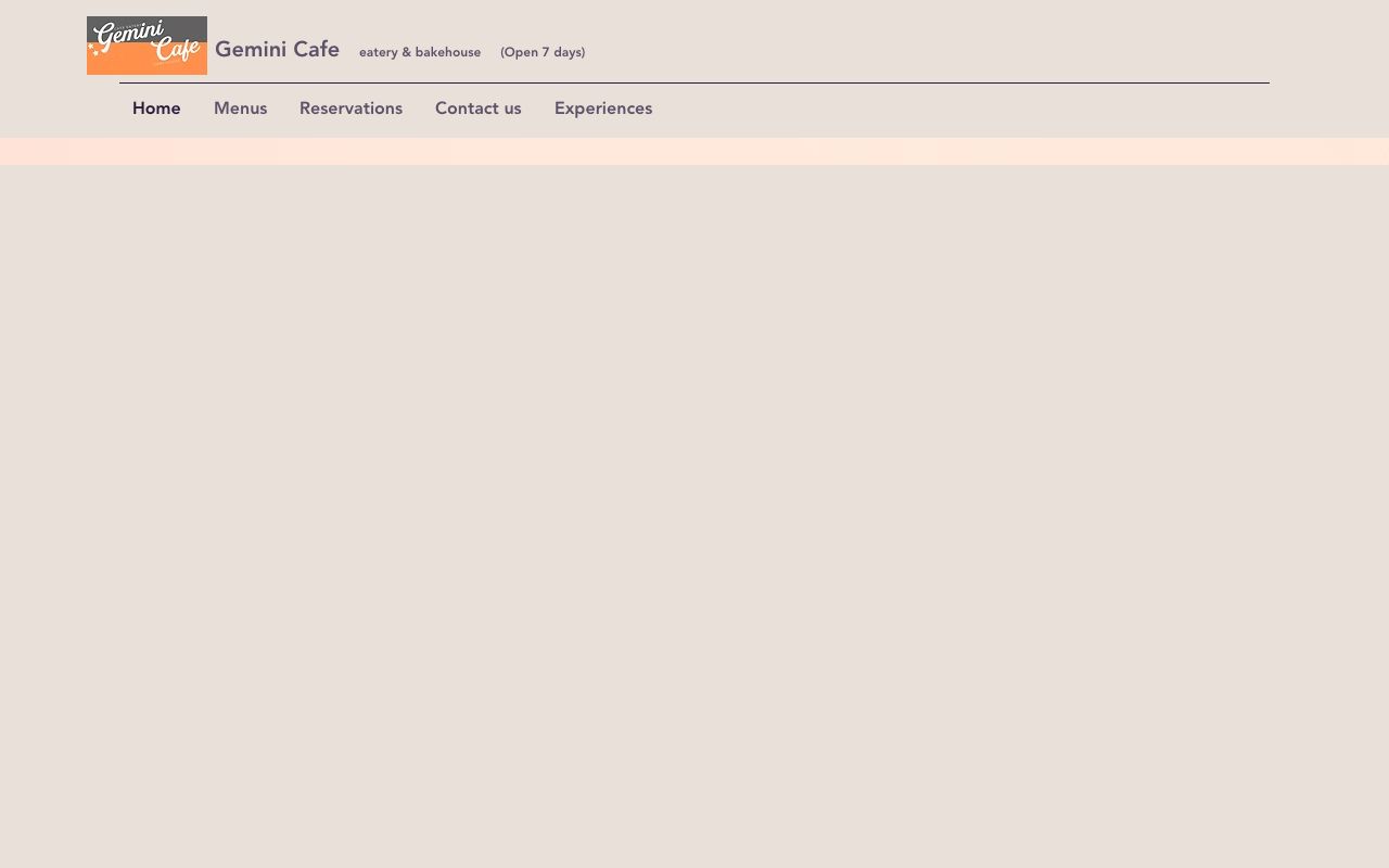 Preview of Gemini Cafe's website