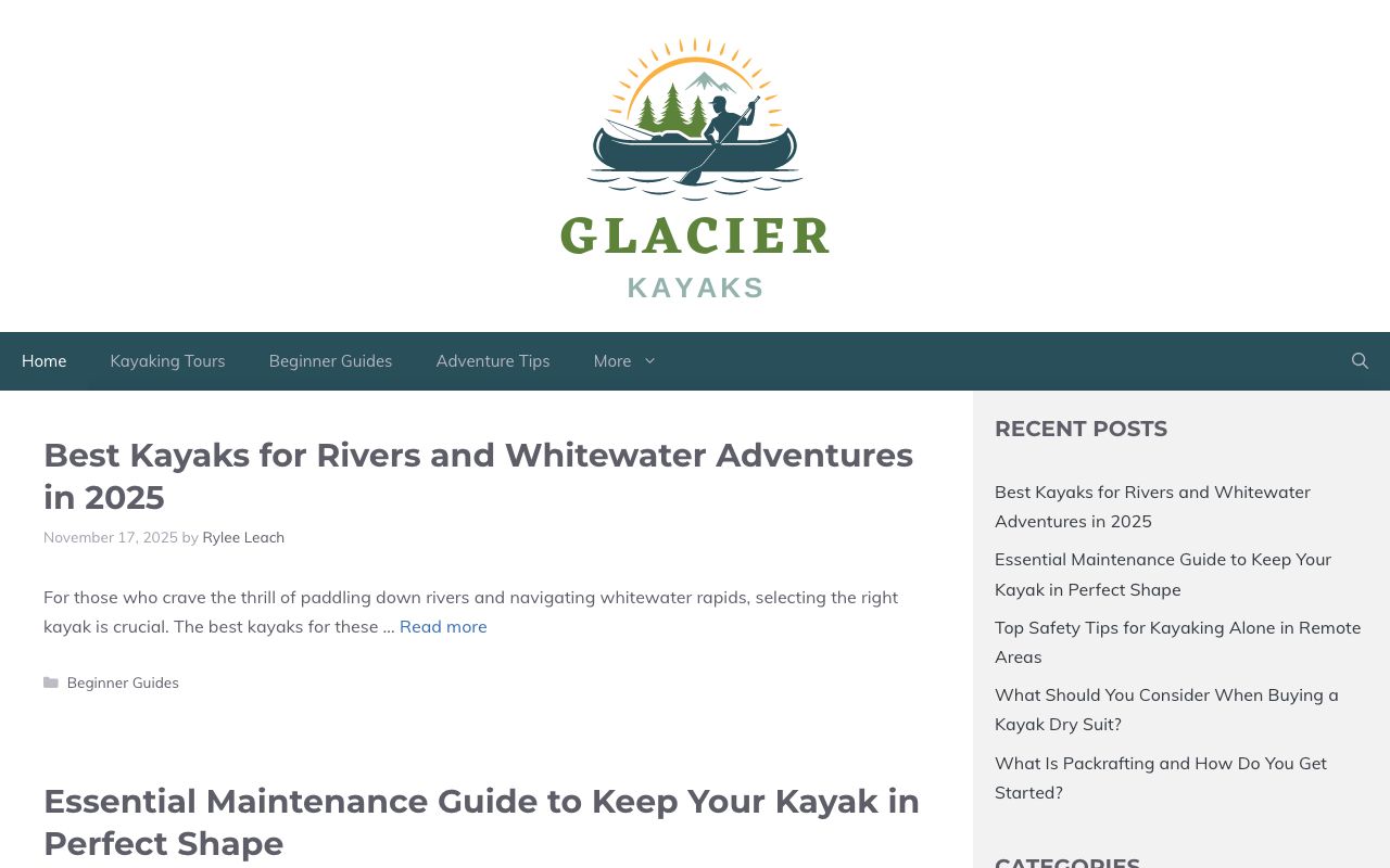 Preview of Glacier Country Kayaks's website