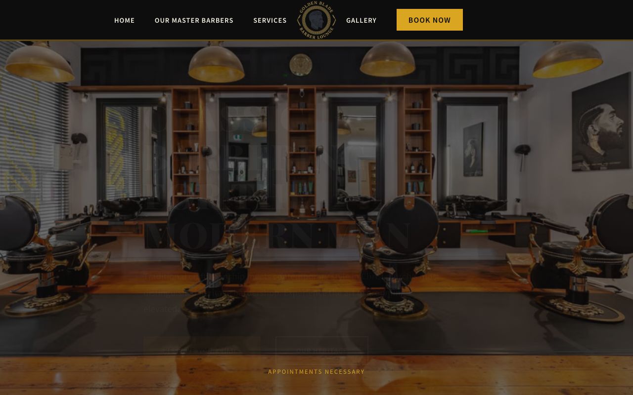 Preview of Golden Blade Barbers's website