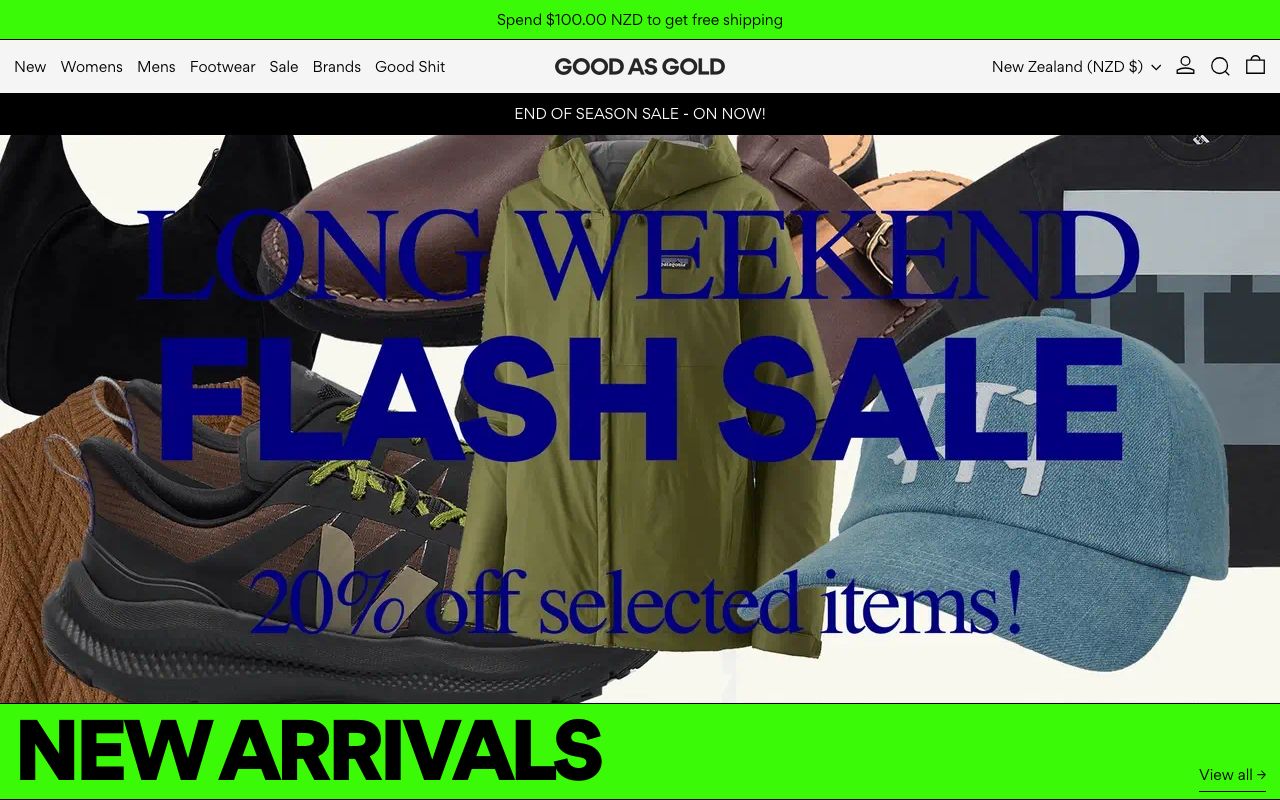 Preview of Good As Gold's website