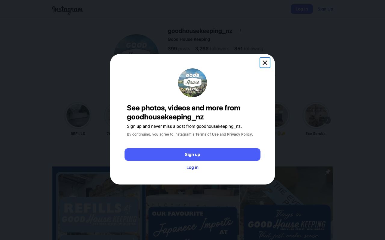 Preview of Good House Keeping's website