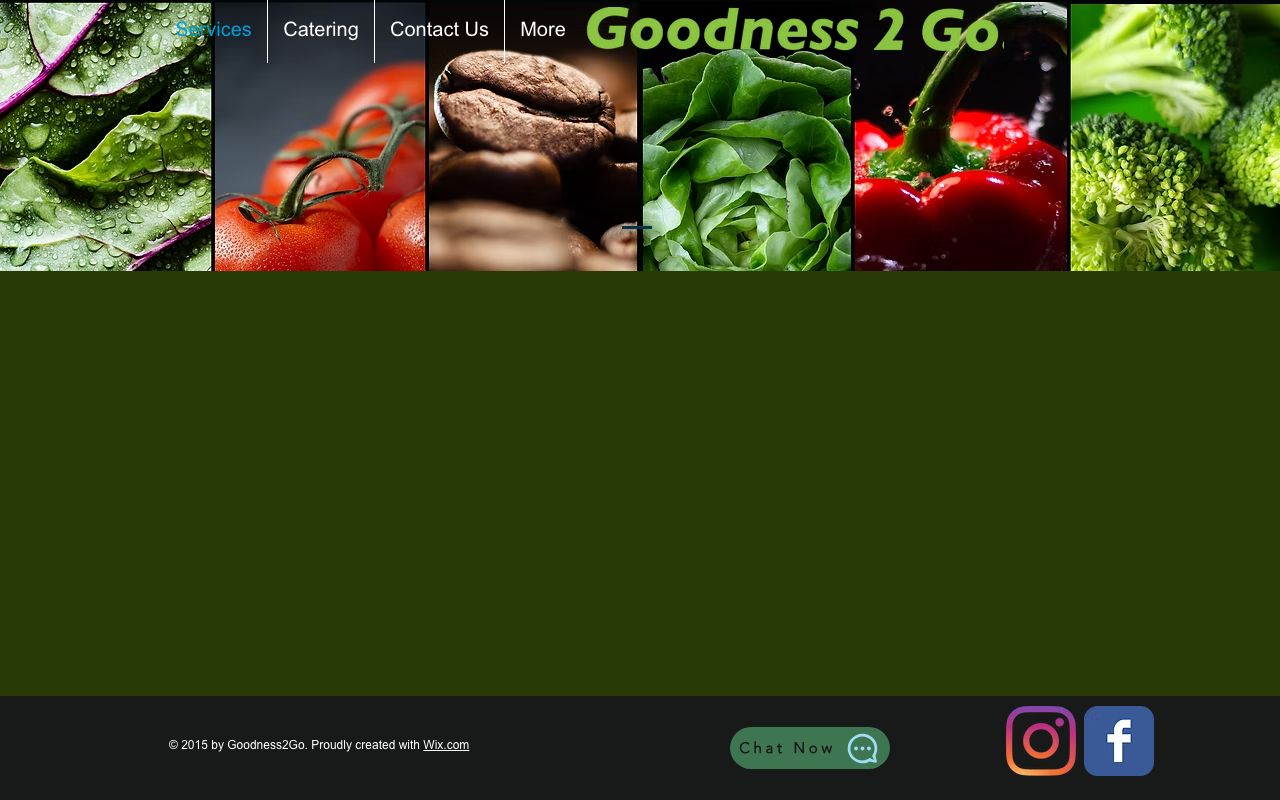 Preview of Goodness 2 Go's website