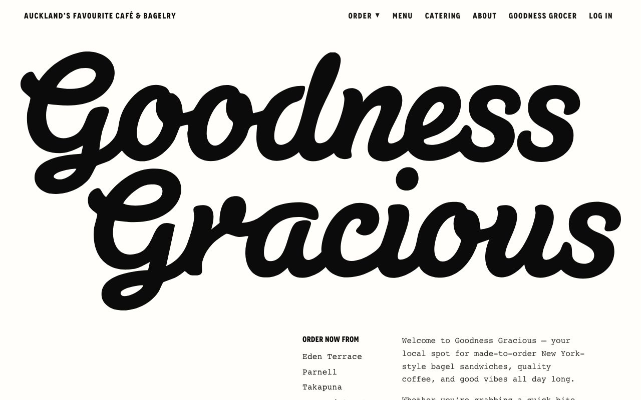 Preview of Goodness Gracious Cafe's website