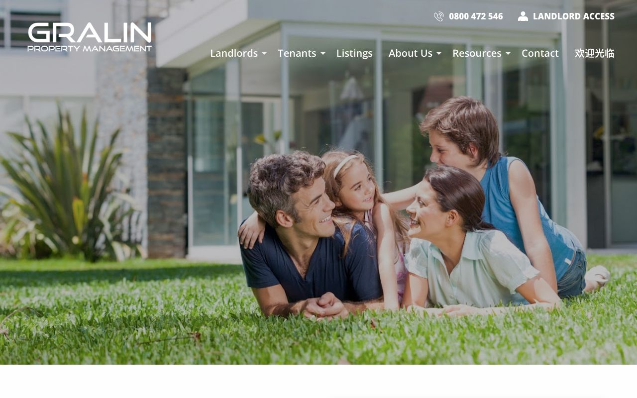 Preview of Gralin Property Management's website