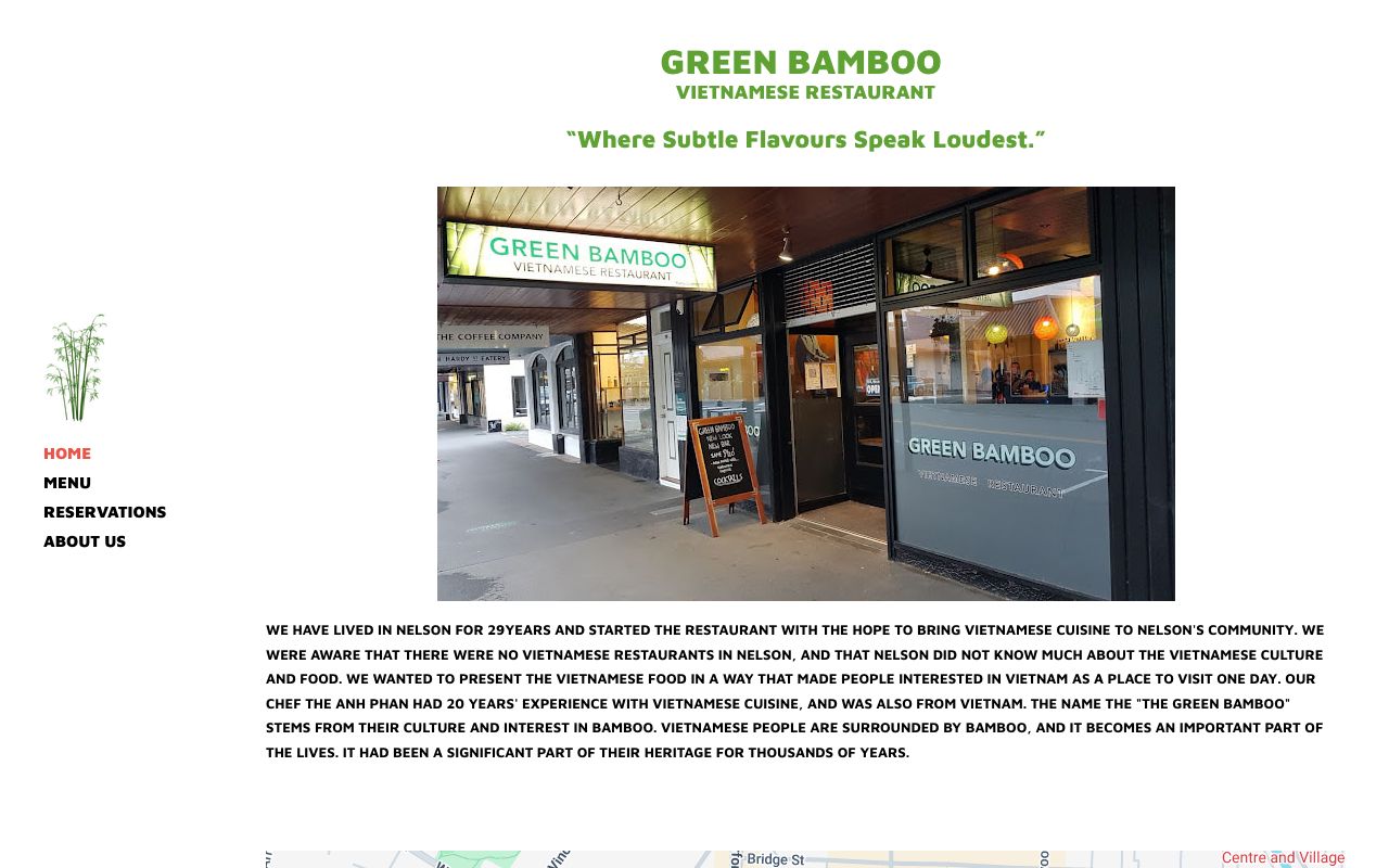 Preview of Green Bamboo - Vietnamese Restaurant's website