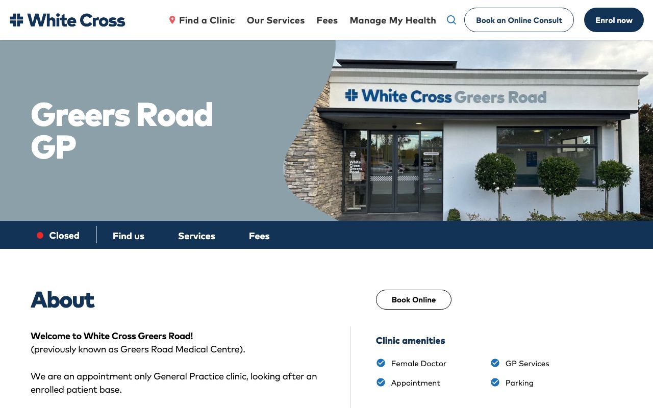 Preview of Greers Road Medical Centre's website