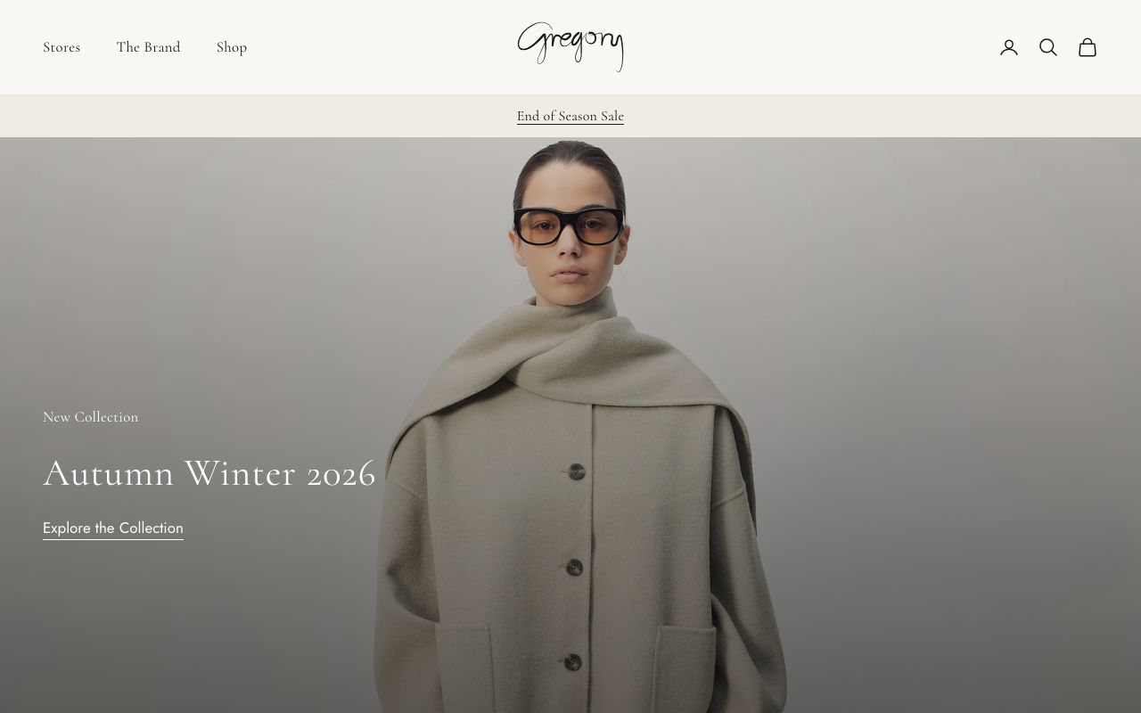 Preview of Gregory's website
