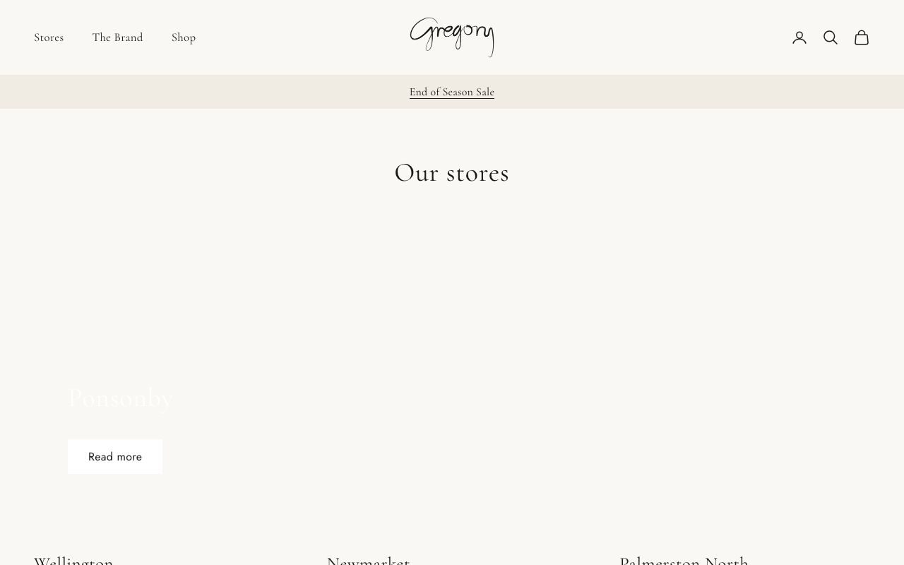 Preview of Gregory's website