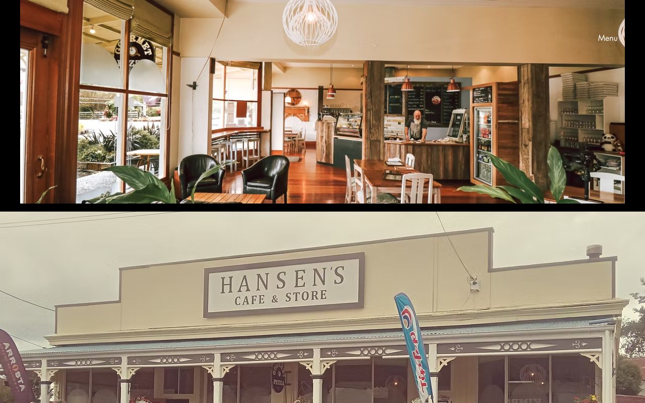 Preview of Hansen's Cafe & Store's website