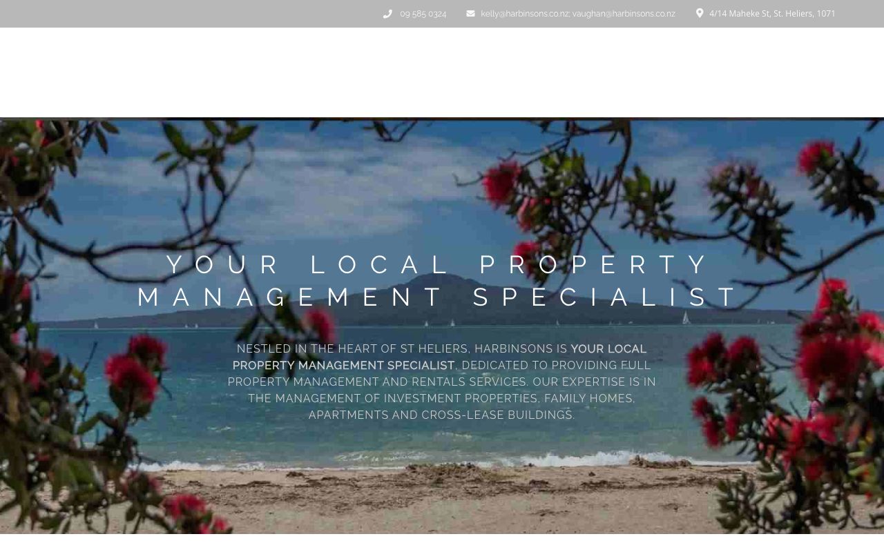Preview of Harbinsons Property Management's website