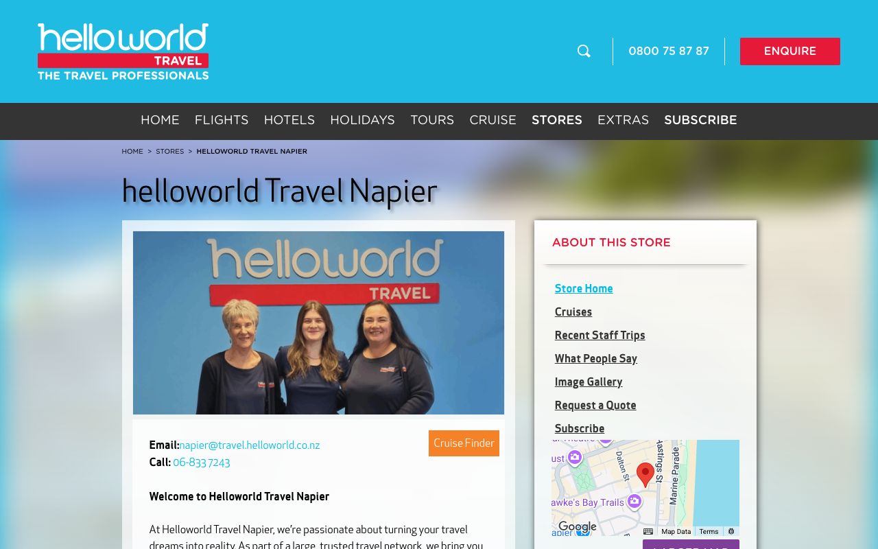 Preview of Hello World's website