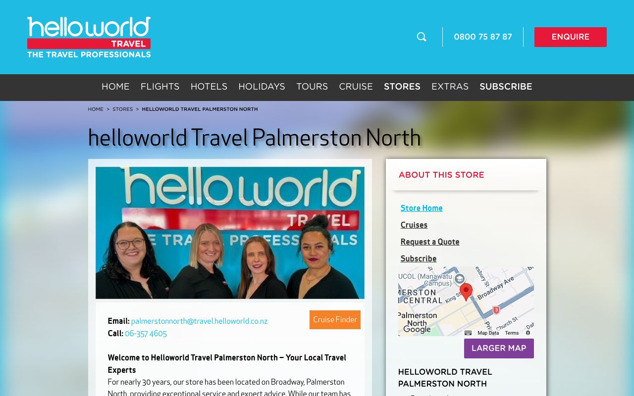 Preview of helloworld Travel's website