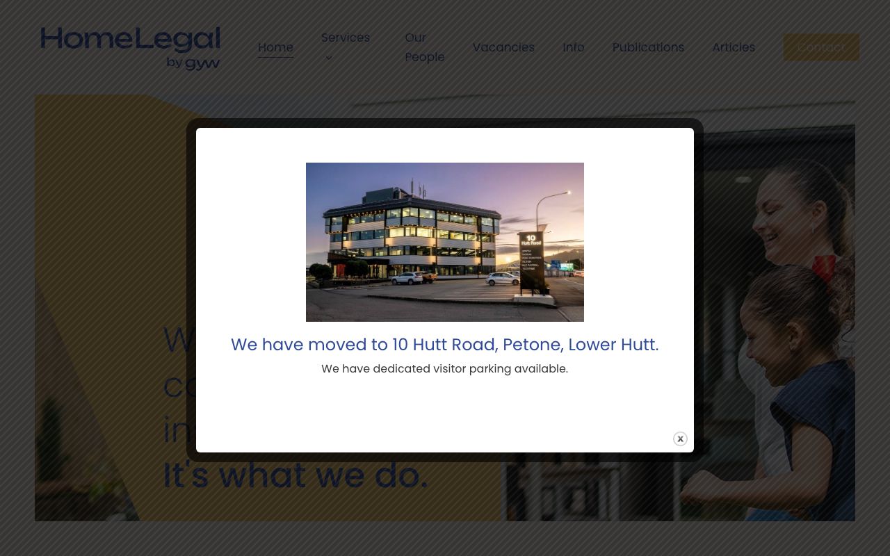 Preview of HomeLegal's website