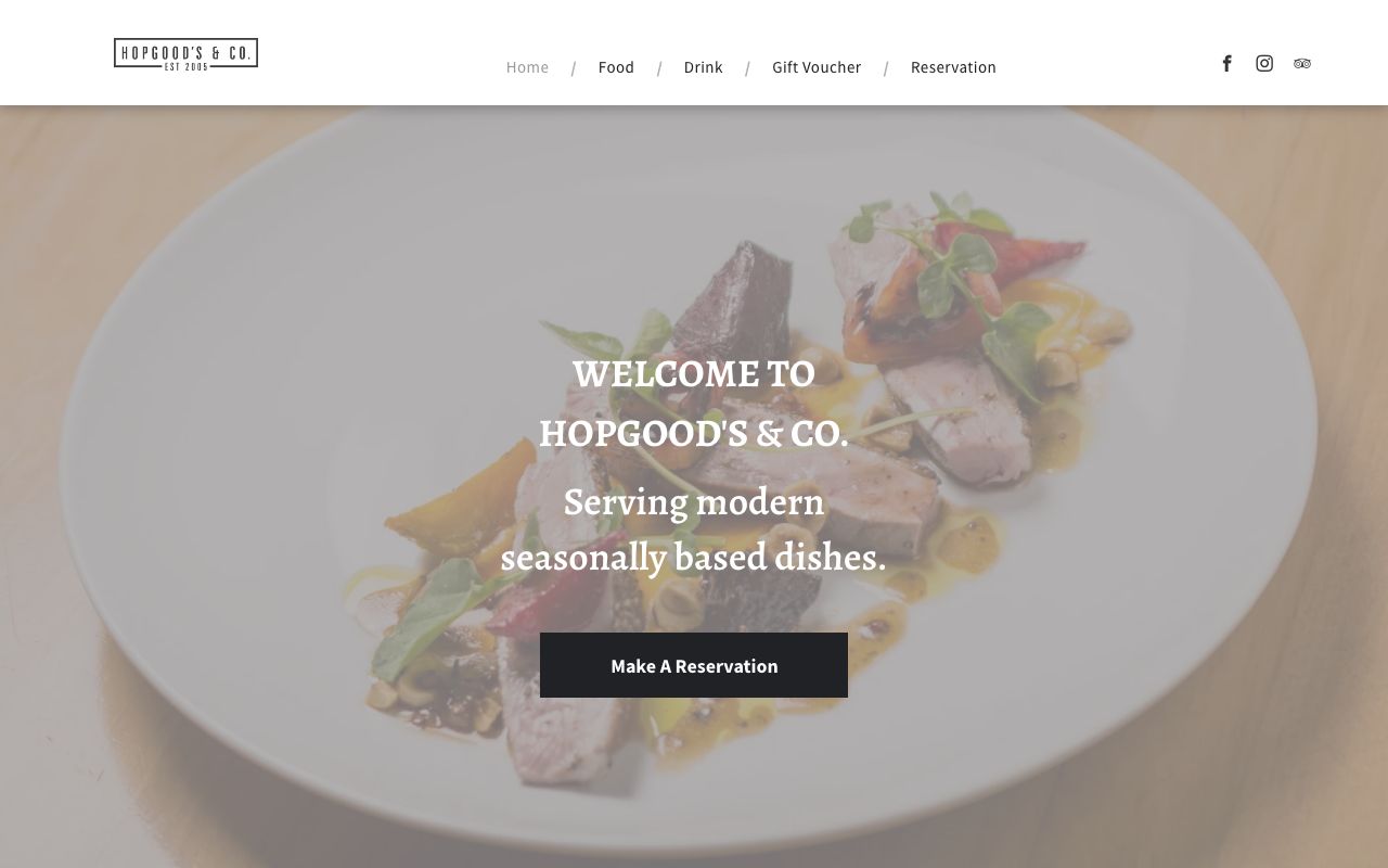 Preview of Hopgoods & Co's website