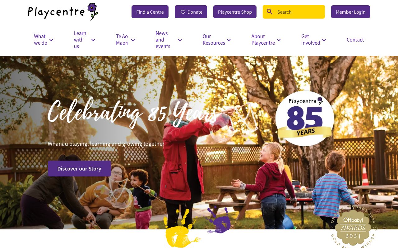 Preview of Hororata Playcentre's website