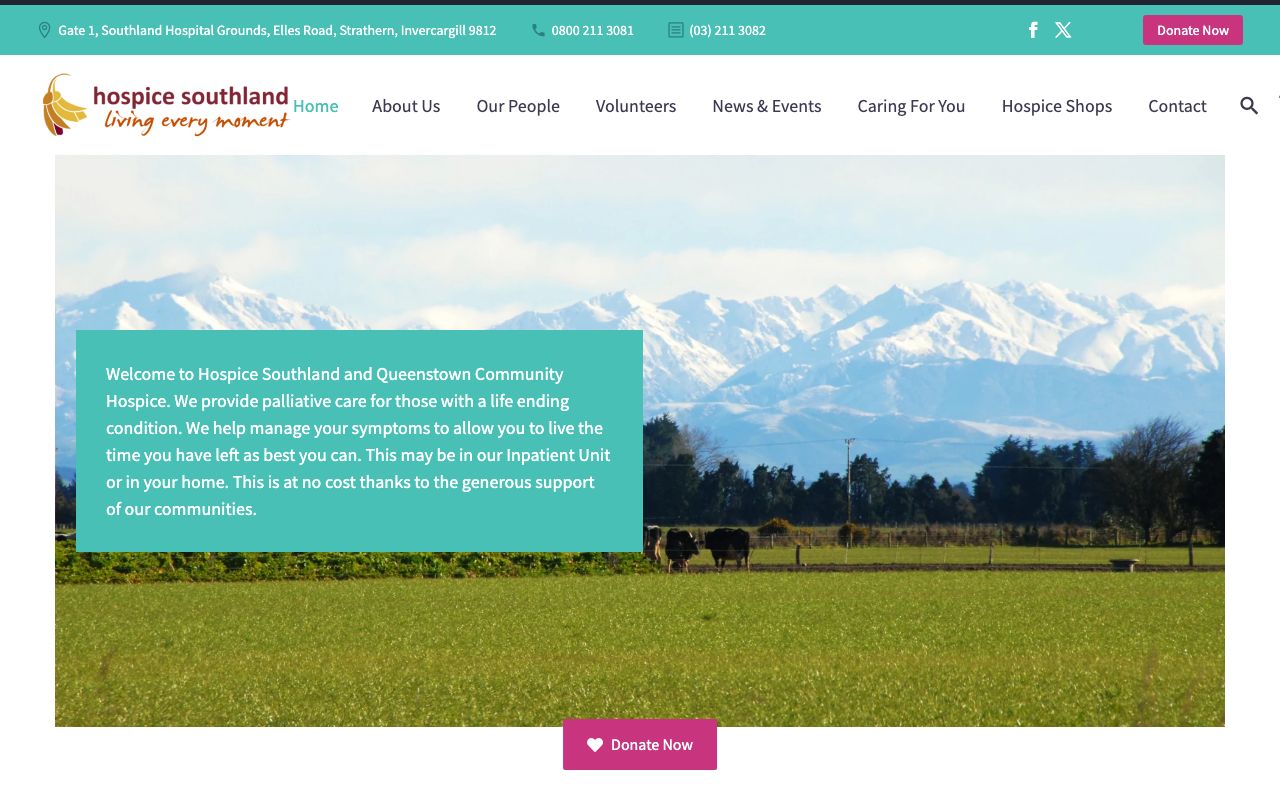Preview of Hospice Shop's website