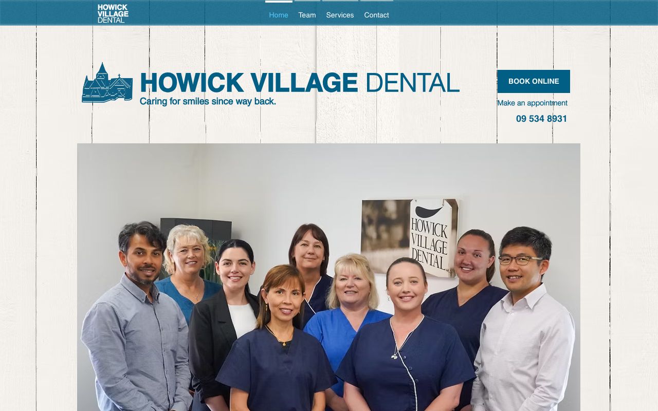 Preview of Howick Village Dental's website