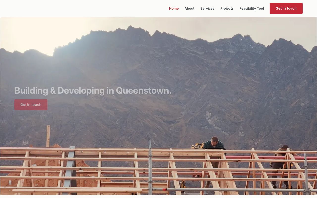 Preview of Hunter Construction's website